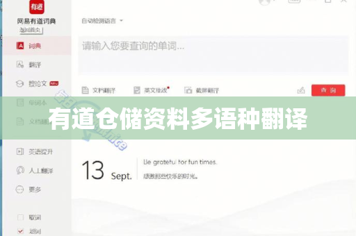 有道仓储资料多语种翻译