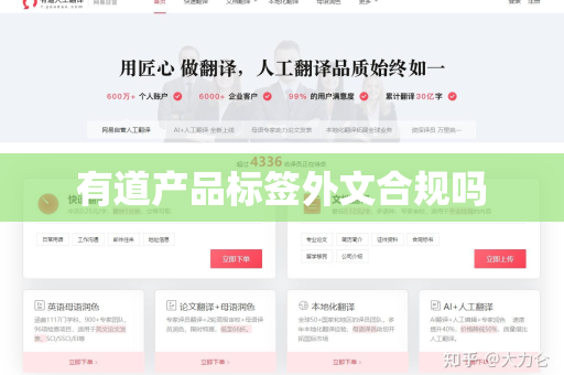 有道产品标签外文合规吗