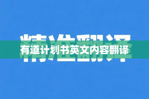 有道计划书英文内容翻译