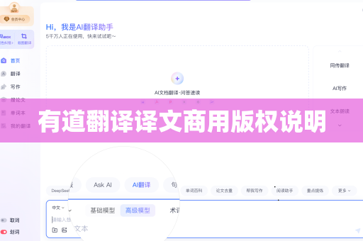 有道翻译译文商用版权说明