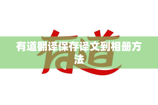 有道翻译保存译文到相册方法