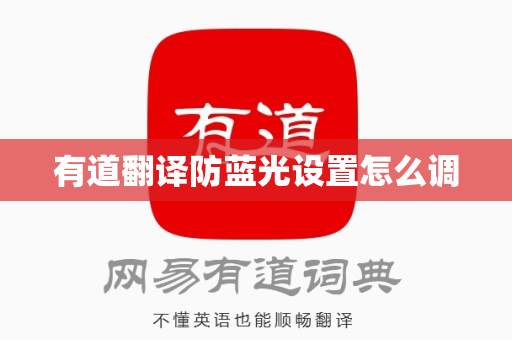 有道翻译防蓝光设置怎么调