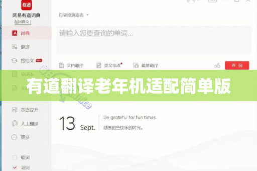有道翻译老年机适配简单版