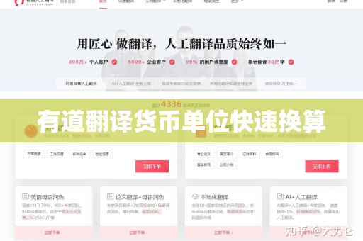 有道翻译货币单位快速换算