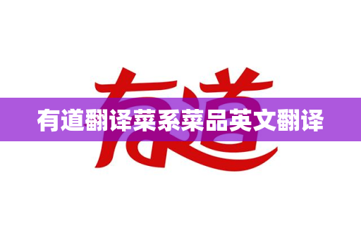 有道翻译菜系菜品英文翻译