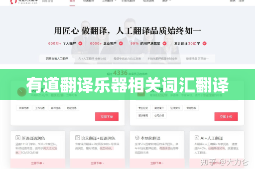 有道翻译乐器相关词汇翻译