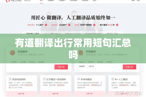 有道翻译出行常用短句汇总吗