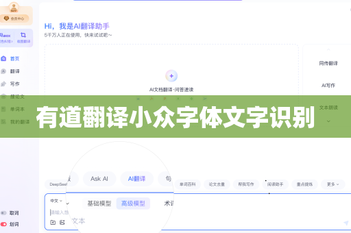 有道翻译小众字体文字识别