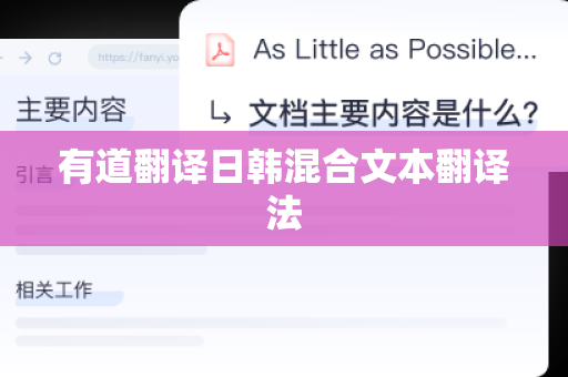 有道翻译日韩混合文本翻译法