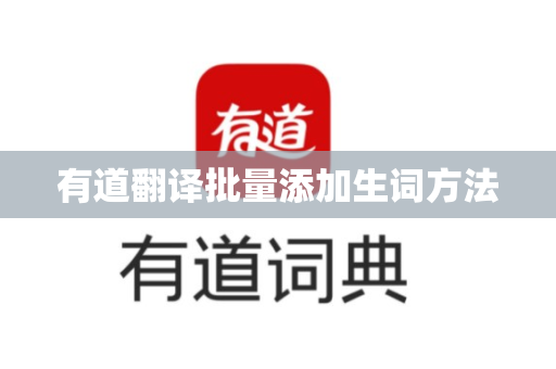 有道翻译批量添加生词方法