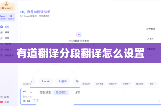 有道翻译分段翻译怎么设置
