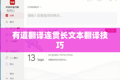 有道翻译连贯长文本翻译技巧