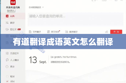 有道翻译成语英文怎么翻译