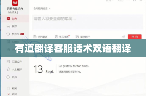 有道翻译客服话术双语翻译