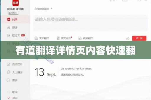 有道翻译详情页内容快速翻