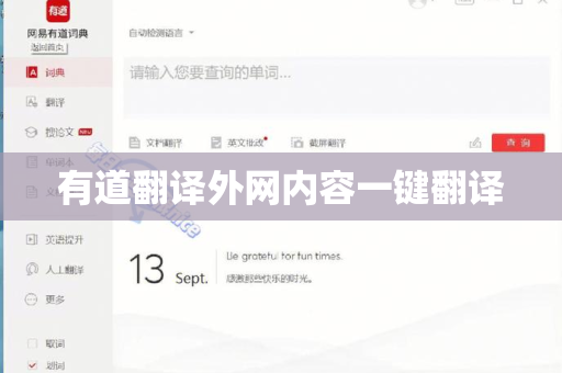 有道翻译外网内容一键翻译