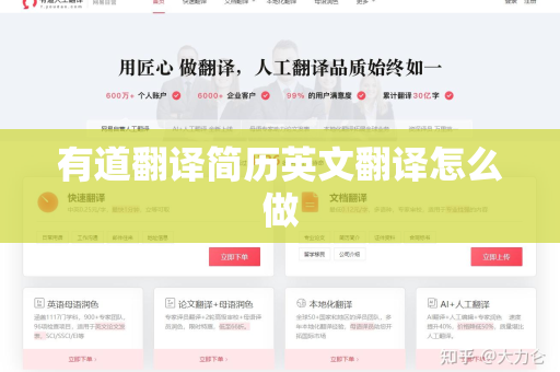 有道翻译简历英文翻译怎么做