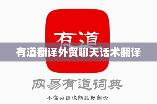 有道翻译外贸聊天话术翻译