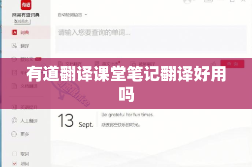 有道翻译课堂笔记翻译好用吗