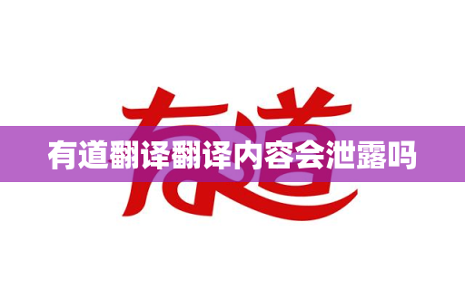 有道翻译翻译内容会泄露吗