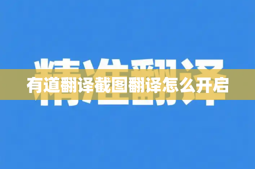 有道翻译截图翻译怎么开启