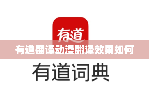 有道翻译动漫翻译效果如何