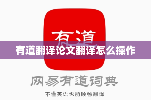 有道翻译论文翻译怎么操作