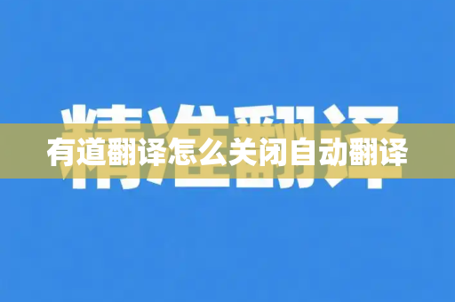 有道翻译怎么关闭自动翻译
