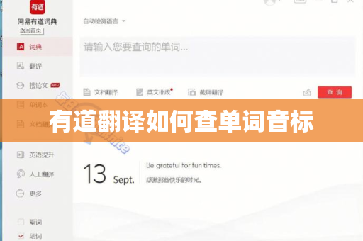 有道翻译如何查单词音标
