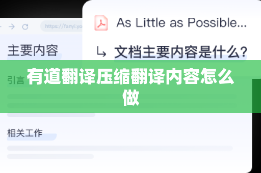 有道翻译压缩翻译内容怎么做