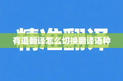 有道翻译怎么切换翻译语种