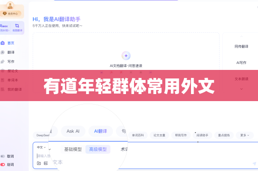 有道年轻群体常用外文