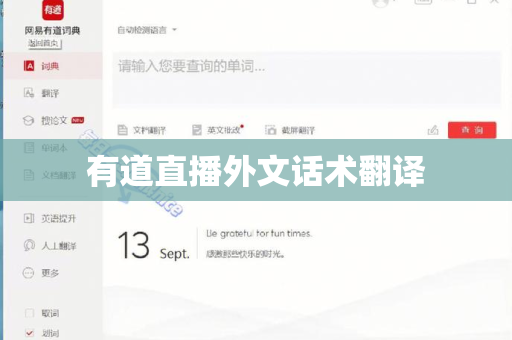 有道直播外文话术翻译